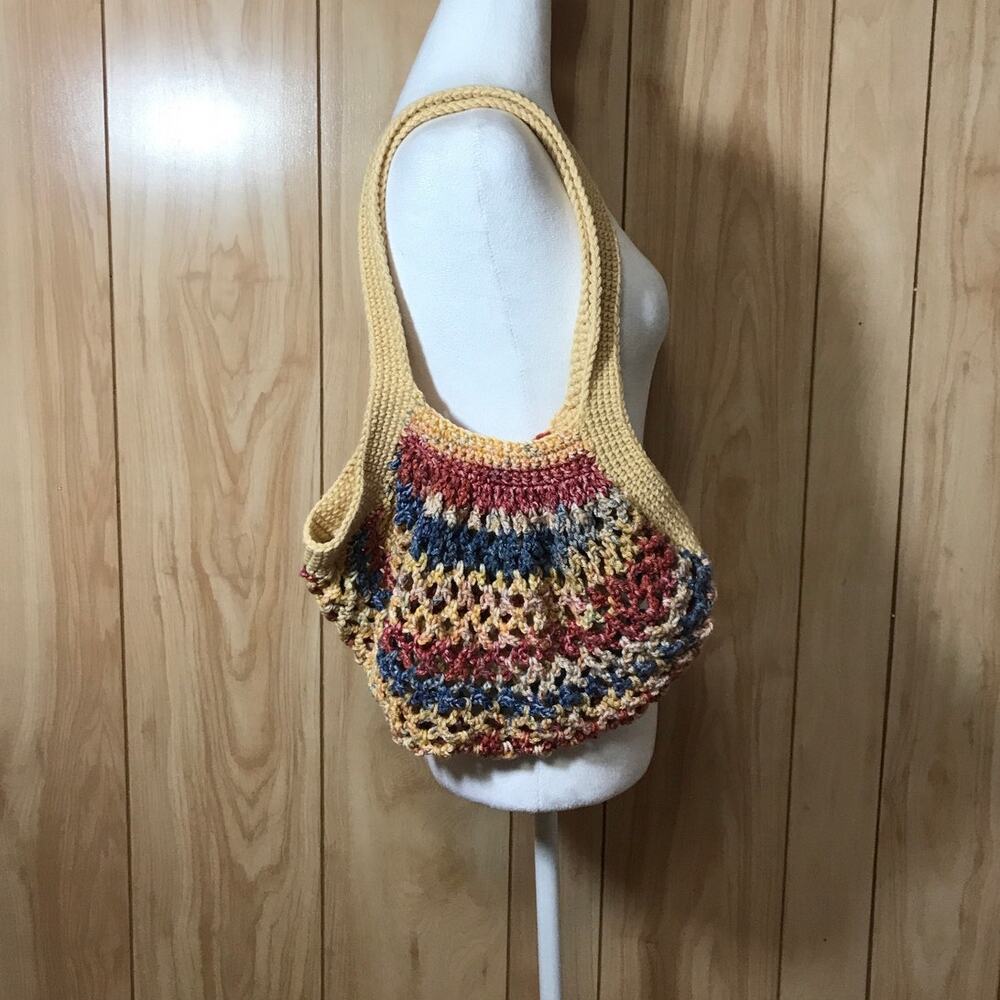 NWT Handmade Crocheted Medium Reusable Mesh Market Bag by Dawny